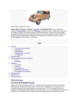 (https://commons.wikimedia.org/wiki/File:Nissan_Model_70_Phaeton.jpg) 
Nissan Modelo Phaeton 70. 1938. 
Nissan Motor Company