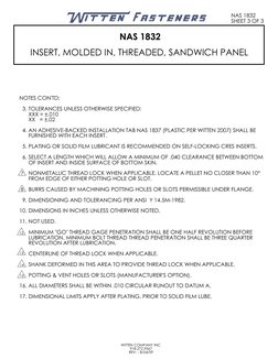 Nas1802 Specification.pdf NAS 1832 Threaded Insert Specifications | PDF | Screw | Steel