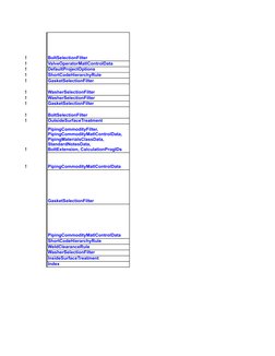 !
BoltSelectionFilter
!
ValveOperatorMatlControlData
!
DefaultProjectOptions
!
ShortCodeHierarchyRule
!
GasketSelectionFilter