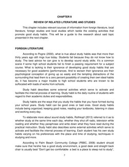 7 
 
CHAPTER II 
REVIEW OF RELATED LITERATURE AND STUDIES 
 
This chapter includes relevant sources of information from forei
