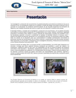 8 
 
Escuela Superior de Formación de Maestros “Mariscal Sucre” 
IEPC-PEC    2017 
 
 
 
 
 
 
 
 
 
“La investigac