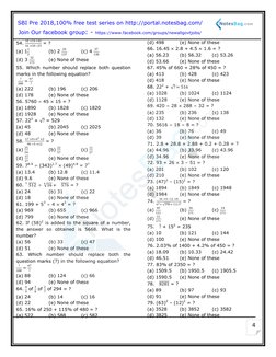 4
54.
18 ×14+46
16 ×10−23 = ?
(a) 1
1
2
(b) 2
24
137
(c) 4
37
138
(d) 3
32
173
(e) None of these
55. Which number shoul