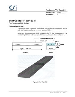 Software Verification 
 
PROGRAM NAME: 
SAFE 
 
REVISION NO.: 
0 
 
 
EXAMPLE NZS 3101-06 PT-SL-001 - 1 
 
EXAMPLE NZS 3101