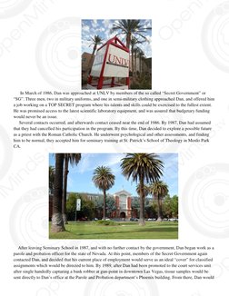 In March of 1986, Dan was approached at UNLV by me