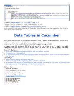 @When(“^User enters \”(.*)\” and \”(.*)\”$”) 
The same can be achieved by using the below code as well: 
@When(“^User enter
