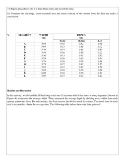 7.) Repeat procedures 4 to 6 at least three times and record the time. 
8.) Compute the discharge, cross-sectional area and m