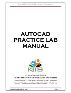 Dept. of Electrical & Electronics Engineering 
 
 
AUTOCAD PRACTICE LAB 
Page 1 
 
 
 
 
 
 
 
AUTOCAD 
PRACTICE LAB 
MANUAL