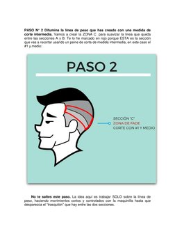 PASO N° 2 Difumina la línea de peso que has creado con una medida de 
corte intermedia. Vamos a crear la ZONA C  para suavi