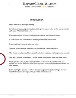 KoreanClass101.com
Learn Korean with FREE Podcasts
Introduction
This is Innovative Language Learning.
Go to InnovativeLanguag