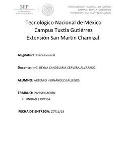 TECNOLÓGICO NACIONAL DE MÉXICO 
CAMPUS TUXTLA GUTIERREZ 
EXTENSION SAN MARTIN CHAMIZAL 
Tecnológico Nacional de México