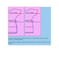 En caso contrario se deja la pinza sin eliminar y sin coser. Esto mismo se realiza
cuando no se desea ajustado.
Co