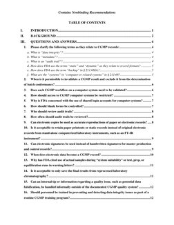 Contains Nonbinding Recommendations 
 
TABLE OF CONTENTS 
 
I. 
INTRODUCTION.................................................