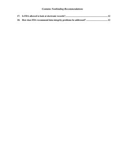 Contains Nonbinding Recommendations 
 
17. Is FDA allowed to look at electronic records? ....................................