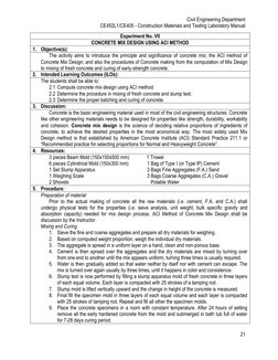 Civil Engineering Department 
CE452L1/CE405 - Construction Materials and Testing Laboratory Manual 
21 
 
Experiment No. VII