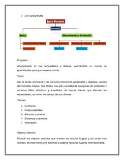  De Fuerza Brutal 
 
 
 
 
 
 
Propósito 
Acompañarte en tus necesidades y deseos, acercándote un mundo de 
posibilidades pa
