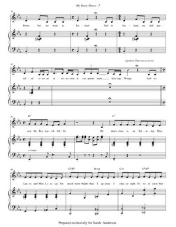 my party dress sheet music pdf prom dress Sheet Music for Piano (Solo) easy