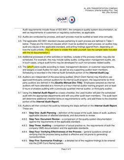 AL JERI TRANSPORTATION COMPANY 
Procedure: [Internal Auditing Proc. Title] 
Rev. [Rev Number] 
 
 
Page 2 of 5 
 
Audit requi