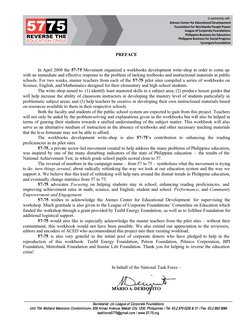 In partnership with:
Ateneo Center for Educational Development
Foundation for Worldwide People Power
League of Corporate Foun