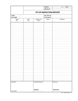 Fit-Up Inspection Report Template | PDF