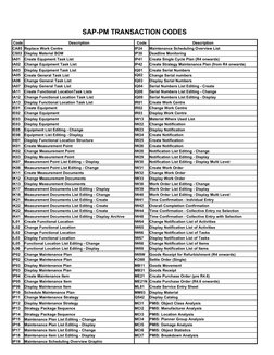 SAP PM Transaction Codes Overview | PDF | Computing | Business