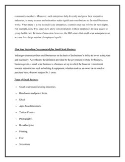 community members. Moreover, such enterprises help diversify and grow their respective 
industries, as many women and minorit