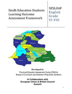 1 
 
 
 
Developed by  
Provincial Education Assessment Centre (PEACe) 
Bureau of Curriculum and Extension Wing Sindh Jamshor