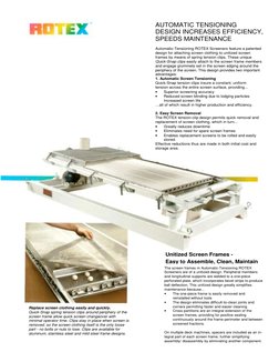 Rotex Screen Rack ROTEX Screener Catalog Overview | PDF | Recycling | Suspension (Vehicle)