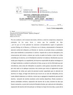ESCUELA PRIMARIA ESTATAL:
“IGNACIO ZARAGOZA”
CLAVE: 26EPR0224L     ZONA: XXXII     SECTOR: V
Calle Benito Juárez # 17, Col. C