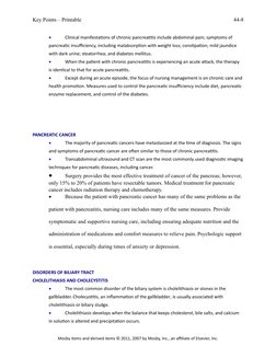 Key Points – Printable

Clinical manifestations of chronic pancreatitis include abdominal pain; symptoms of 
pancreatic insu