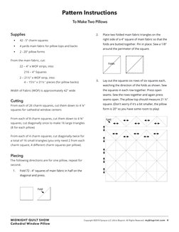 mybluprint.com   4
MIDNIGHT QUILT SHOW 
Cathedral Window Pillow
Copyright ©2018 Sympoz LLC d/b/a Bluprint. All Rights Reserve