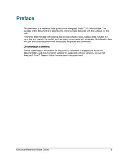 Electrical Reference Data Guide 
6 
 
This document is a reference data guide for the Intergraph Smart™ 3D Electrical tas