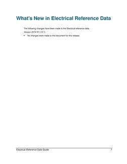 Electrical Reference Data Guide 
7 
 
The following changes have been made to the Electrical reference data. 
Version 201