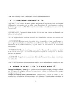 2000 Issac Chuang (IBM) construye el primer ordenador cuantico.
1.3
DEFINICIONES IMPORTANTES:
INFORM ´ATICA Palabra de origen