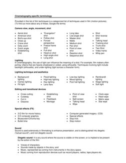 Film Analysis Techniques Guide | PDF | Cinematography