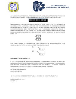 Al ejecutar el programa tenemos en pantalla el siguiente texto (puede que 
si ejecutas tú mismo el programa obtenga