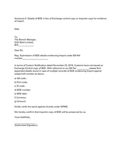 BOE Submission Details for ICICI Bank | PDF | Law