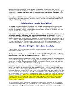 never come through listening to the law and its demands.  It can only come through 
absolute surrender to the Spirit of God t