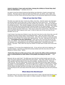 inherit: therefore I have said unto them, Among the children of Israel they shall 
have no inheritance." - Numbers 18:21-24.