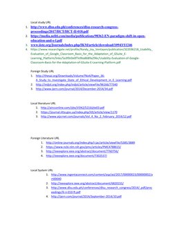 Local study URL 
1. http://www.dlsu.edu.ph/conferences/dlsu-research-congress-
proceedings/2017/HCT/HCT-II-018.pdf (http://ww