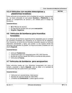 Curso  Operadores de Máquinas de Bomberos 
 
 
4.5.4 Vehículos con escalas telescópicas y    
         plataformas levadi