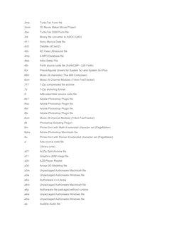 .3me
TurboTax Form file
.3mm
3D Movie Maker Movie Project
.3pe
TurboTax 2008 Form file
.3t4
Binary file converter to ASCII (U