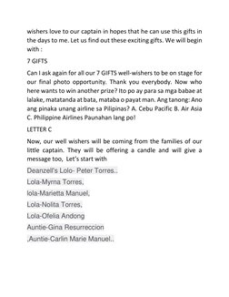 wishers love to our captain in hopes that he can use this gifts in 
the days to me. Let us find out these exciting gifts. We