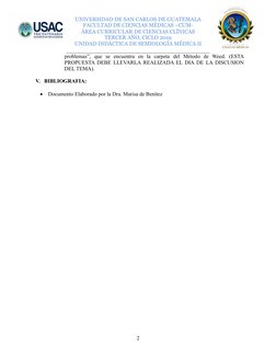 UNIVERSIDAD DE SAN CARLOS DE GUATEMALA
FACULTAD DE CIENCIAS MÉDICAS –CUM-
ÁREA CURRICULAR DE CIENCIAS CLÍNICAS
TERCER AÑO, CI