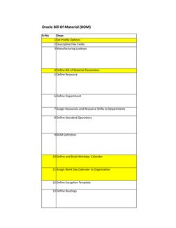 Oracle BOM Setup and Configuration Guide | PDF | Computing | Computer ...