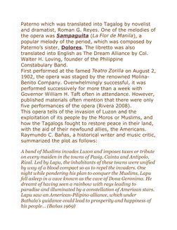 Philippine Opera Examples Sangdugong Panaguinip: First Tagalog Opera | PDF | Philippines