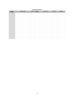 Document Masterlist Template | PDF | Technology & Engineering