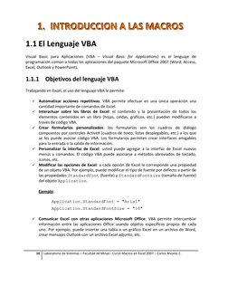 10 
Laboratorio de Sistemas – Facultad de Minas - Curso Macros en Excel 2007 – Carlos Alvarez C. 
 
111...   IIINNNTTTRRROOOD