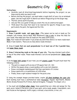 Geometric City Project Guidelines | PDF | Area | Geometric Shapes