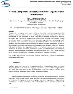 Three-Component Model of Commitment | PDF | Organizational Behavior ...