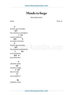 www.NotasyAcordes.com 
 
 
  
www.NotasyAcordes.com 
 
 
 Manda tu fuego                  
                            
Marco